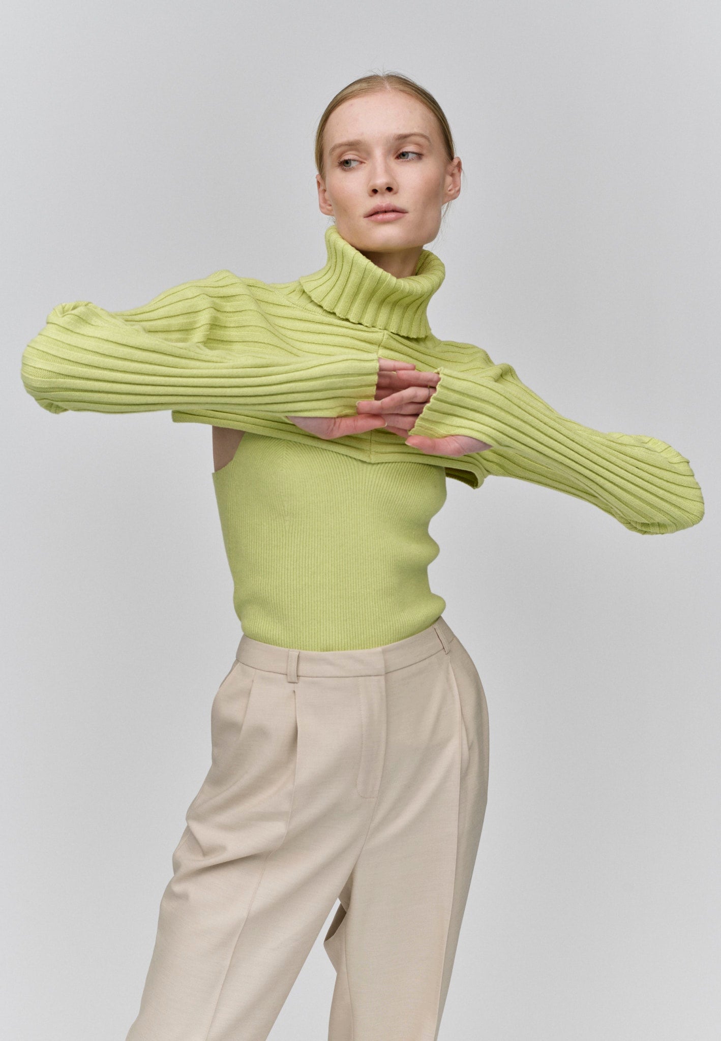 Nynne Turtleneck belero - Pale Jade