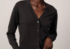 Anais Cashmere Knit Cardigan - Iron