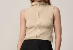 Clothilde Knit Hooded Bodystocking - Creme