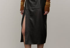 Elizabeth Leather Skirt - Black