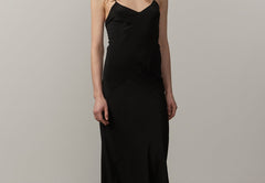 Renate Silk Dress - Black