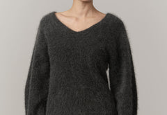 Simona Knit Blouse - Grey